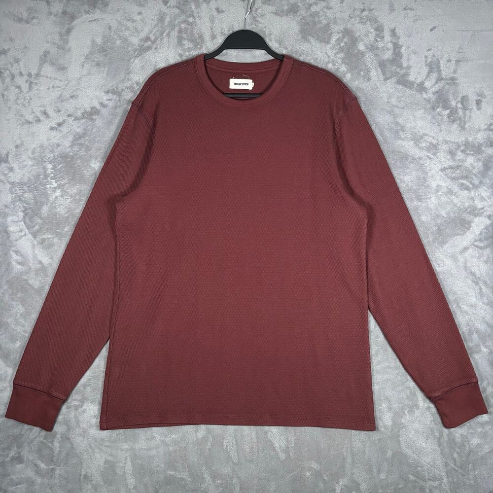 Taylor Stitch Organic Cotton Thermal Waffle Knit Long Sleeve Shirt Men’s 44